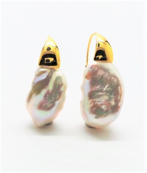 Earrings Ghiro Gioielli Woman baroque pearls  in Yellow Gold Perla 31/150 - 31/150